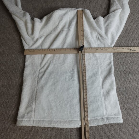 Patagonia Girls Sweater Large Off White Plush Marsupial 1/4 Zip - Picture 4 of 10